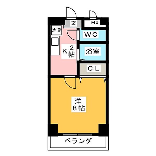 パル松ヶ枝 ｜愛知県名古屋市中区千代田５丁目(賃貸マンション1K・3階・24.67㎡)の写真 その2