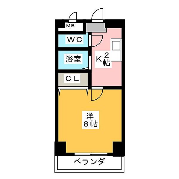 パル松ヶ枝 ｜愛知県名古屋市中区千代田５丁目(賃貸マンション1K・7階・24.67㎡)の写真 その2