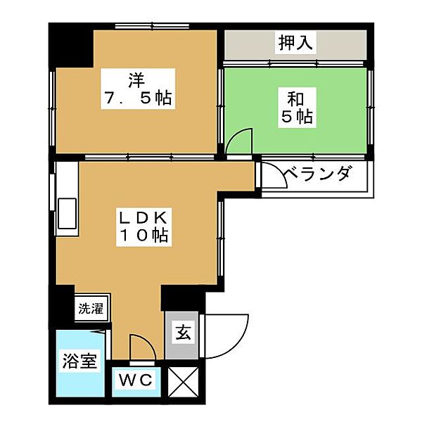 菱川ビル ｜愛知県名古屋市中区橘１丁目(賃貸マンション2LDK・3階・42.00㎡)の写真 その2