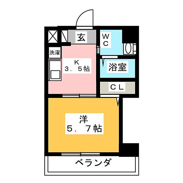 プロビデンス栄南 ｜愛知県名古屋市中区千代田４丁目(賃貸マンション1K・2階・23.44㎡)の写真 その2