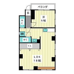 イノウエ大須ビル 1LDKの間取図画像