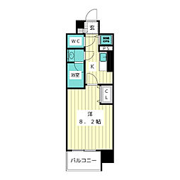 グレイス大須 5階1Kの間取り