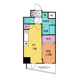 エステムコート名古屋上前津 1DKの間取図画像