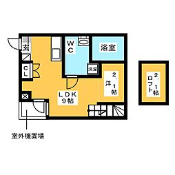 ＲＥＸ新栄 2階1LDKの間取り