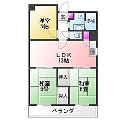 プラザフェニックス鶴舞 3LDKの間取図画像