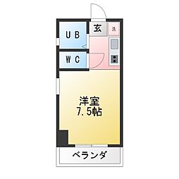 第一サカイビル ワンルームの間取図画像