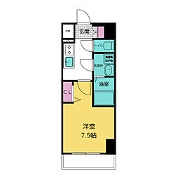 エスリード栄ル・クール 1Kの間取図画像