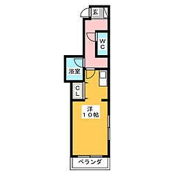 エスプリ千代田 1Kの間取図画像