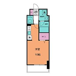 レジデンスSUN.K ワンルームの間取図画像