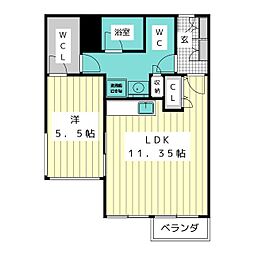 ミュプレ矢場町 1LDKの間取図画像