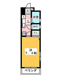 ベストハイツ高辻 1Kの間取図画像