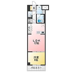 BPRレジデンス金山 1LDKの間取図画像