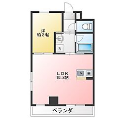 SLR吹上 1Kの間取図画像