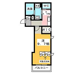 フォルタレーザ鶴舞公園 1Kの間取図画像