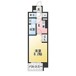 グレイス大須 1Kの間取図画像