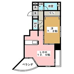 プロシード金山2 1LDKの間取図画像