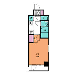 エスリード大須プレシア 1Kの間取図画像