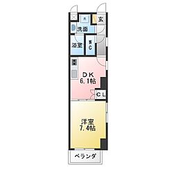 スタジオスクエア大須 1DKの間取図画像