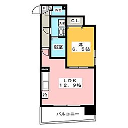 ラファサード 1LDKの間取図画像