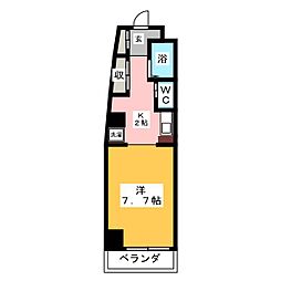 ドール新栄 1Kの間取図画像