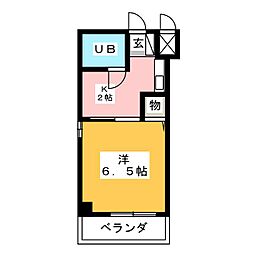 ジョイフル鶴舞 1Kの間取図画像