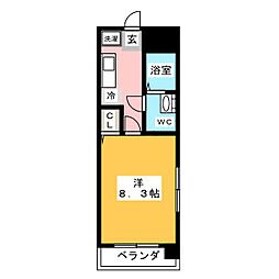 CasaEstate 1Kの間取図画像