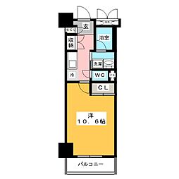 レジデンス上前津スクエア 1Kの間取図画像