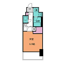 シーズンフラッツ矢場 1Kの間取図画像