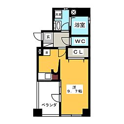 アーバンポイント新栄 ワンルームの間取図画像