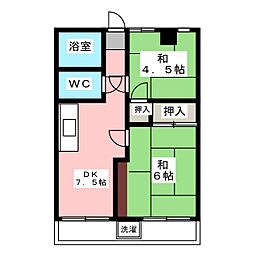 G1ビル千種 2DKの間取図画像
