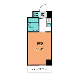 ピボットヴァンベール 1Kの間取図画像