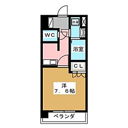 リエス東別院 1Kの間取図画像