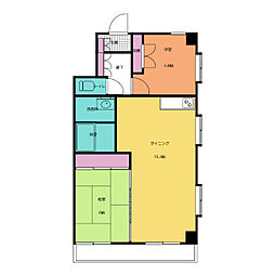 藤苑マンション 2LDKの間取図画像
