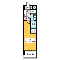 マリオン千代田 1Kの間取図画像