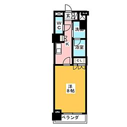 グラン・アベニュー鶴舞公園 1Kの間取図画像
