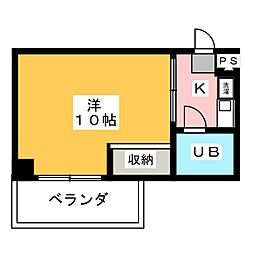 ブルックリンヴィレッジ 1Kの間取図画像