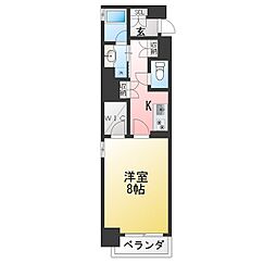 グラン・アベニュー鶴舞公園 1Kの間取図画像