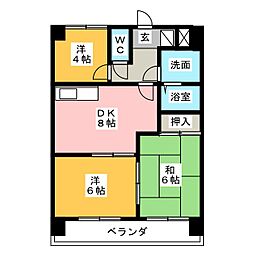 橘AKビル 2SDKの間取図画像