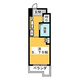 メジログランデ千代田 ワンルームの間取図画像