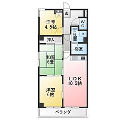 橘屋ビルアムデ 3LDKの間取図画像