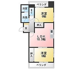 WIN大須 2LDKの間取図画像