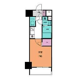 エスリード大須プレシア 1Kの間取図画像