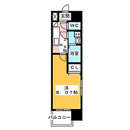 マリオン千代田 1Kの間取図画像