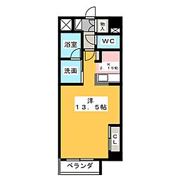 グラヴィス鶴舞 ワンルームの間取図画像