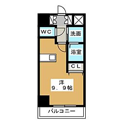 プレサンス上前津リラクシア 1Kの間取図画像