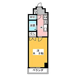 プログレッソ鶴舞 1Kの間取図画像