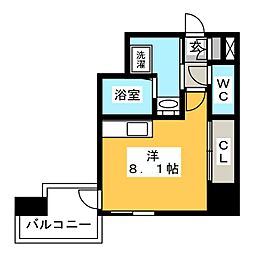 PLATZTACHIBANA ワンルームの間取図画像