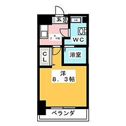 ASレジデンス上前津 1Kの間取図画像