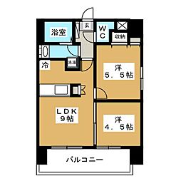 YS上前津 2LDKの間取図画像