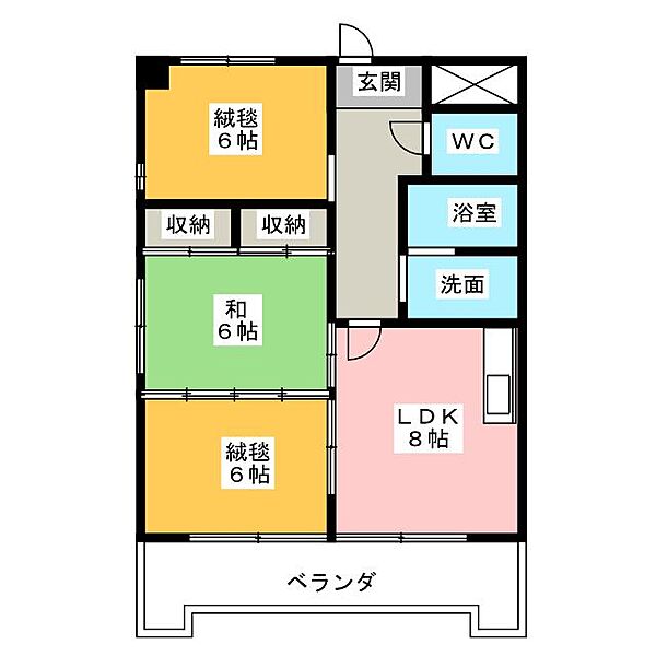 藤森ハイム ｜愛知県名古屋市名東区藤森西町(賃貸マンション3LDK・3階・51.83㎡)の写真 その2